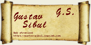 Gustav Šibul vizit kartica